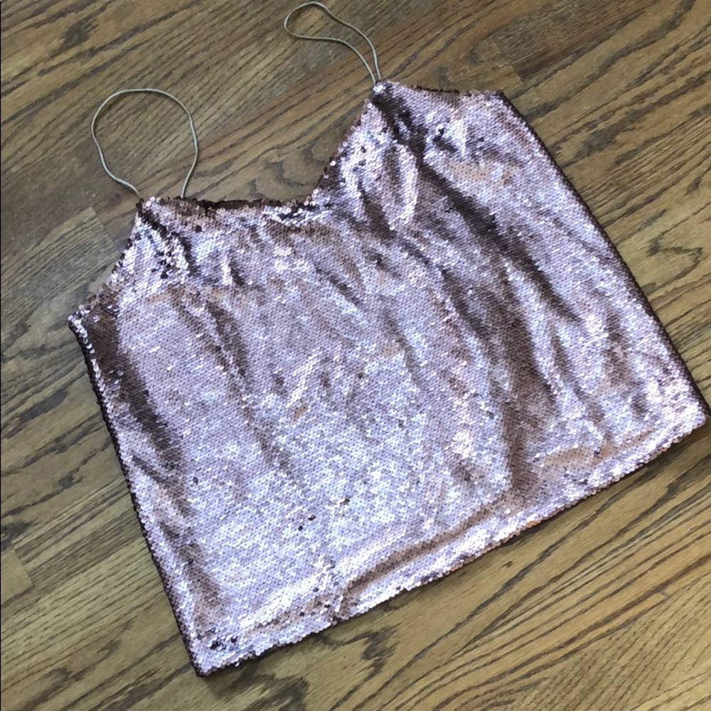 Bronze sequin top
